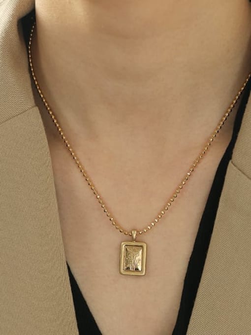 Five Color Brass Geometric Vintage Necklace 2