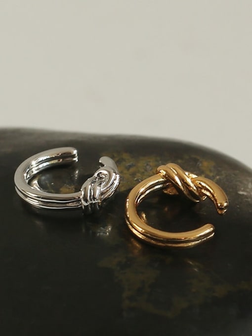 Five Color Brass Line knot Vintage Single Earring 4