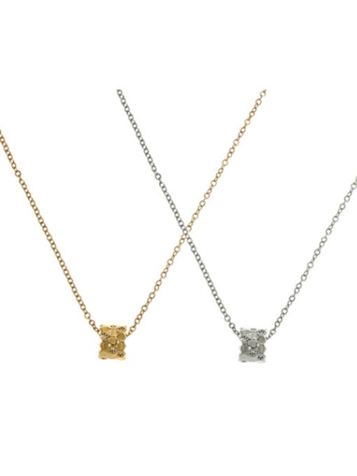 Five Color Brass Cubic Zirconia Geometric Vintage Necklace