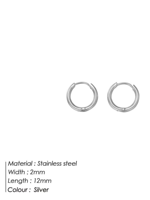 12MM YE27400 Stainless steel Geometric Minimalist Stud Earring