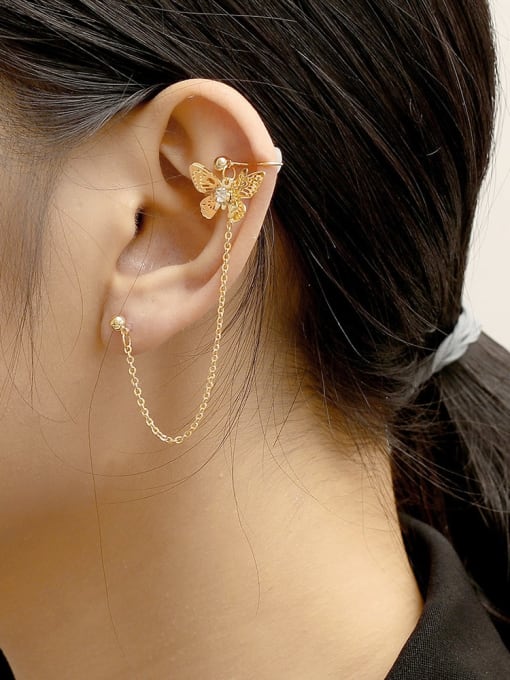 HYACINTH Brass Cubic Zirconia Bowknot Classic Stud Trend Korean Fashion Earring 1