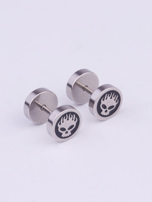 14# Steel Color Stainless steel Bell Minimalist Stud Earring