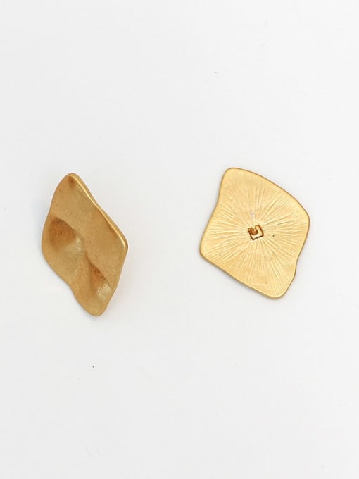 HYACINTH Copper Smooth Geometric Minimalist Stud Trend Korean Fashion Earring