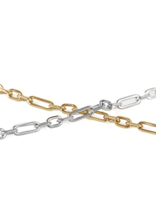 ACCA Brass hollow Geometric chain  Vintage  hollow chain Link Bracelet 2