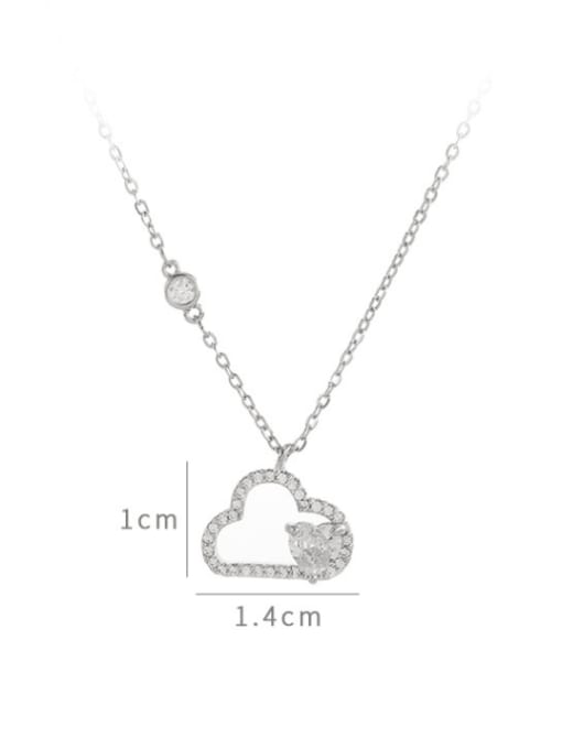 YOUH Brass Cubic Zirconia Cloud Minimalist Necklace 1
