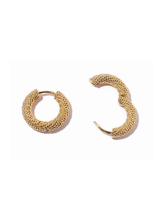 Golden earrings Brass Holllow Round Vintage Hoop Earring