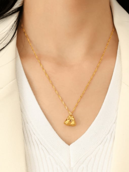 Five Color Brass Bell Minimalist Necklace 1