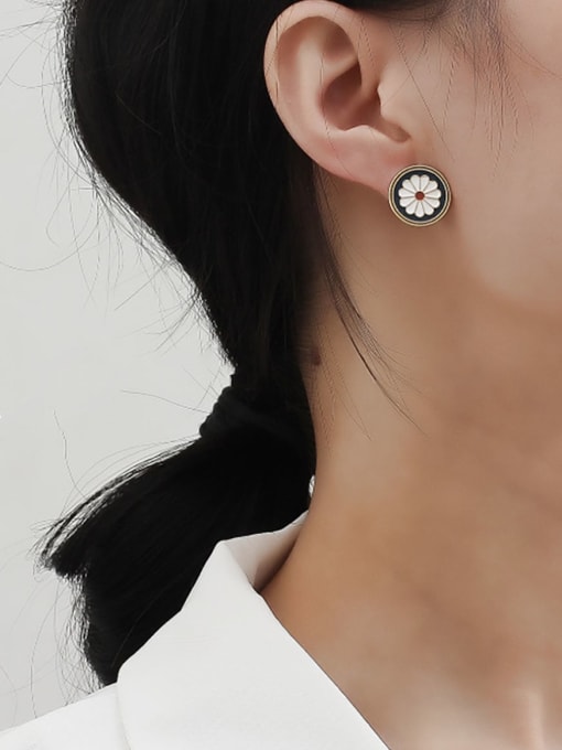 HYACINTH Copper Round Dainty Stud Trend Korean Fashion Earring 2