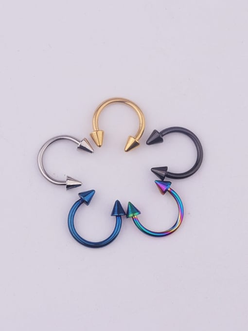 HISON Stainless steel Geometric Minimalist Nose Rings