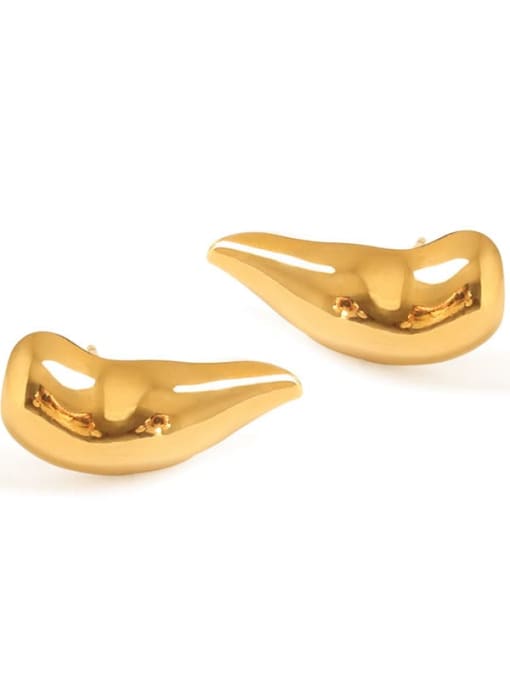ACCA Brass Heart Minimalist Stud Earring 4