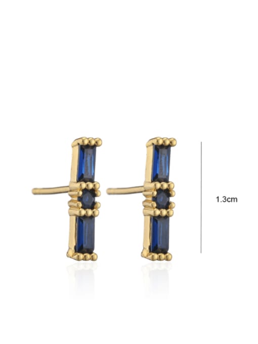 AOG Brass Cubic Zirconia Geometric Minimalist Stud Earring 2