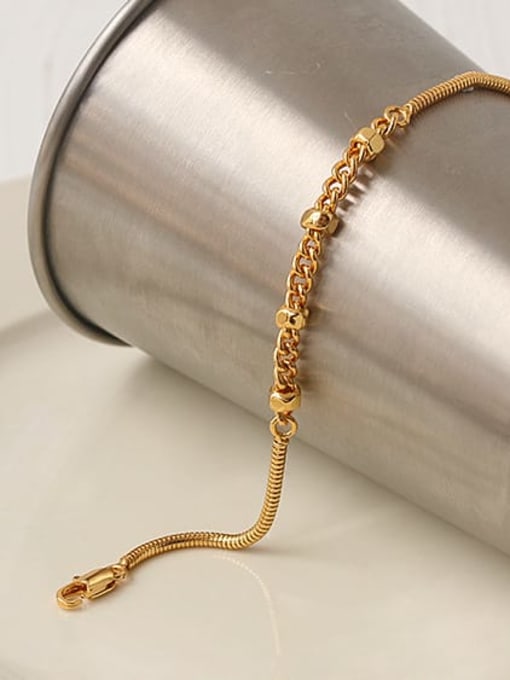 ACCA Brass Geometric Minimalist Link Bracelet 2