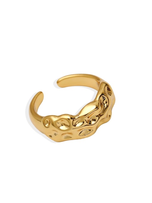 HYACINTH Brass Irregular Vintage Band Fashion Ring 0