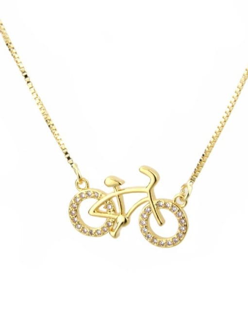 gold-plated Brass Rhinestone Irregular Minimalist Necklace