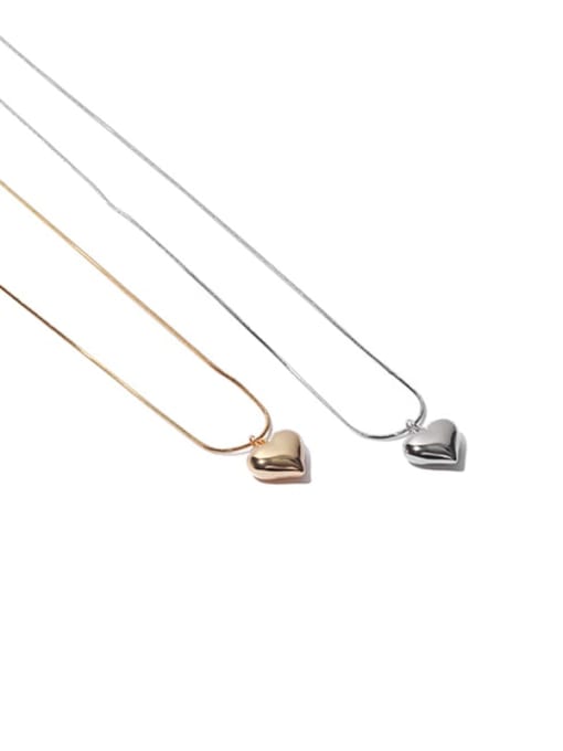 TINGS Brass Heart Minimalist Necklace 0