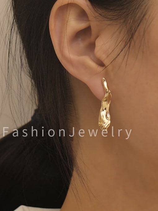 HYACINTH Brass  Freshwater Pearl Irregular Ethnic Drop Trend Korean Fashion Earring 1