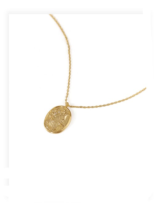 ACCA Brass Geometric Vintage Pendant  Necklace 2