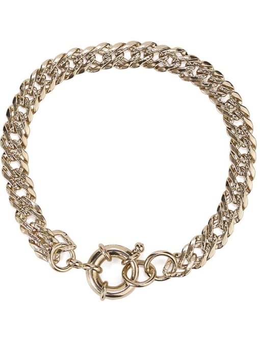 ACCA Brass  Hollow Geometric Vintage  Simple and versatile chain bracelet 2