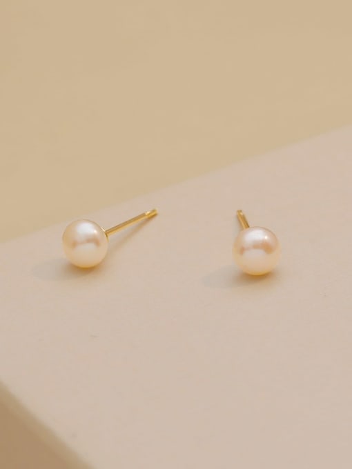 HYACINTH Brass Imitation Pearl Tassel Minimalist Drop Earring 2
