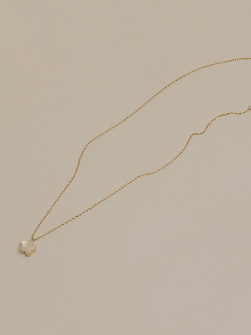 HYACINTH Brass Shell Flower Minimalist Trend Korean Fashion Necklace 2
