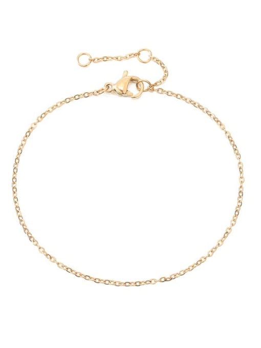 Single layer rose gold Stainless steel Irregular Minimalist Strand Bracelet