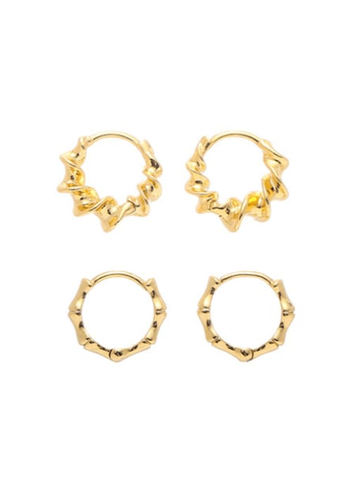 ACCA Brass Geometric Trend Huggie Earring 0