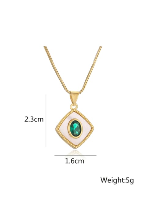 AOG Brass Enamel Geometric Minimalist Necklace 2