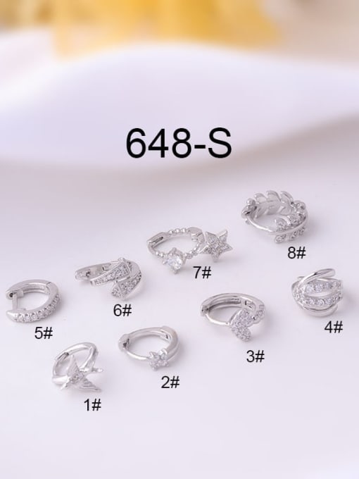 platinum (Single_Only One) Brass Cubic Zirconia Heart Cute Single Earring(Single_Only One)