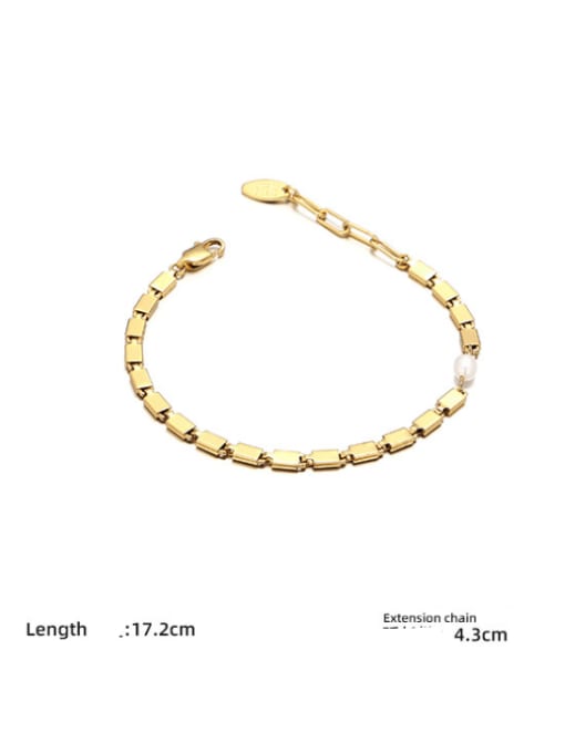 Pearl Bracelet Brass Imitation Pearl Wheatear Minimalist Bracelet