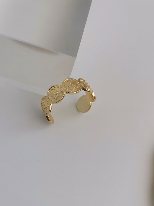 HYACINTH Copper Geometric Artisan Signet Fashion Ring 0