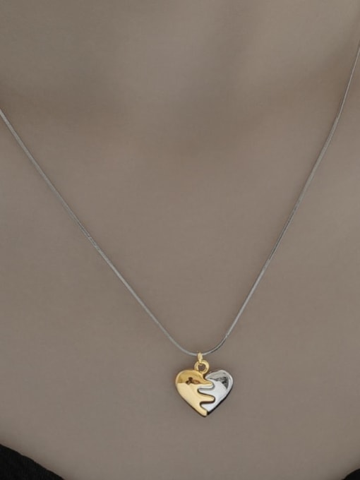 TINGS Brass Heart Hip Hop Necklace 2