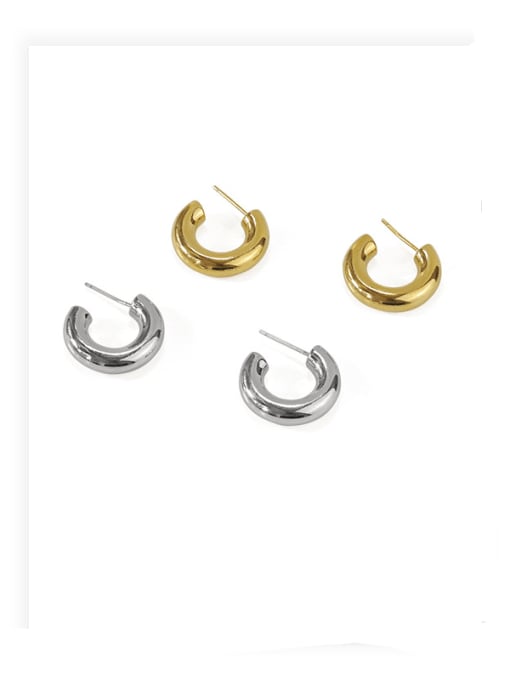 ACCA Brass Irregular Minimalist Stud Earring 2