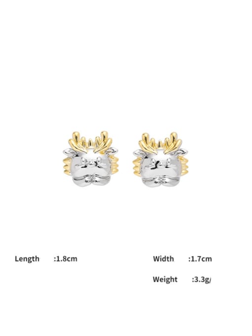ACCA Brass Cute Dragon  Earring and Necklace Set 4