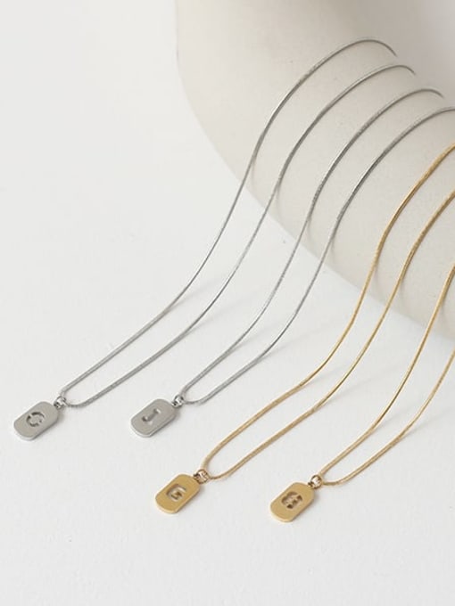 ACCA Titanium Steel Number Minimalist Pendant Necklace 2