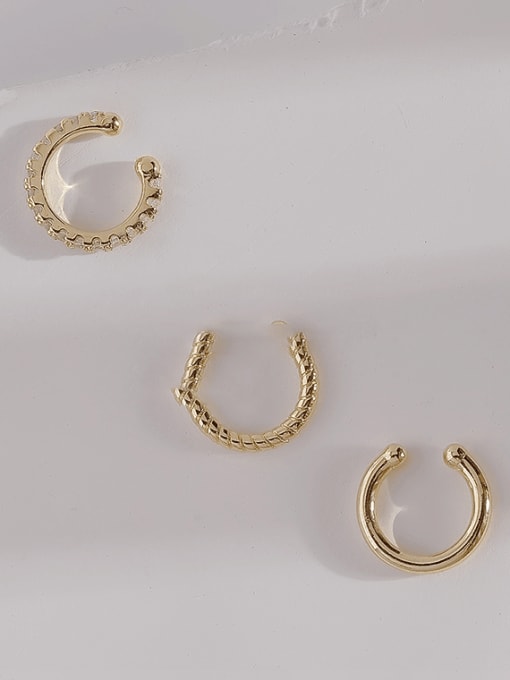 HYACINTH Brass Geometric Minimalist Clip Earring 0
