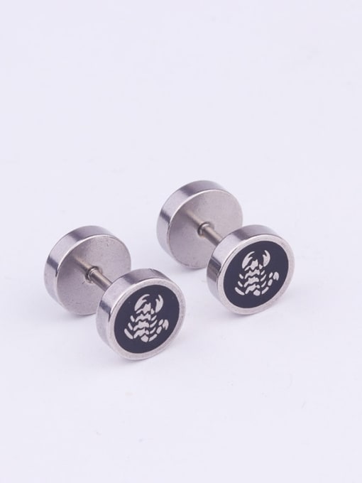 11# Steel Color Stainless steel Bell Minimalist Stud Earring