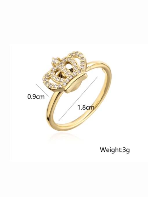 AOG Brass Cubic Zirconia Star Vintage Band Ring 3