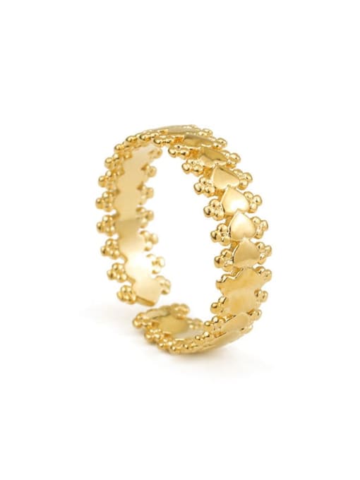 Golden love Brass Irregular Minimalist Midi Ring