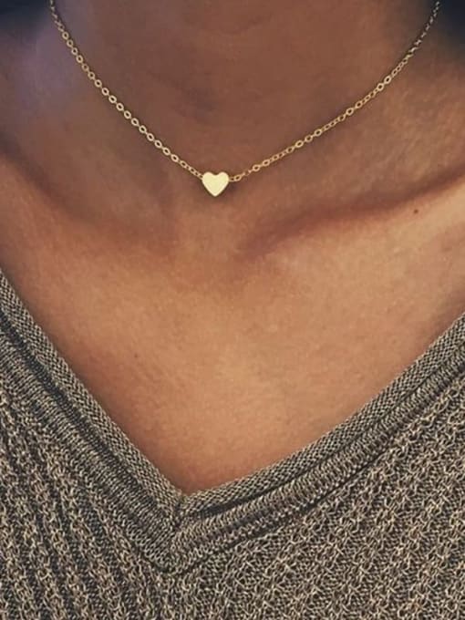 Desoto Stainless steel Heart Minimalist Necklace 1