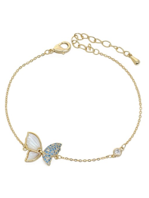 YOUH Brass Enamel Butterfly Minimalist Bracelet 2