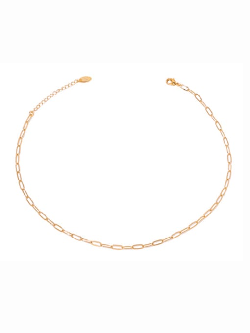 ACCA Brass Holllow  Geometric  Chain Vintage Necklace 0