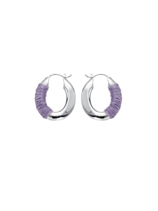Plush earrings Brass Geometric Minimalist Hoop Earring