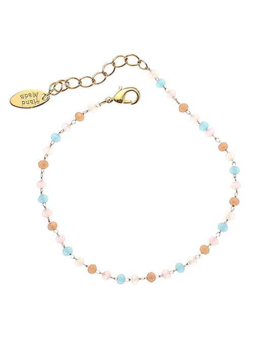 Bracelet Brass Glass beads Geometric Trend Necklace
