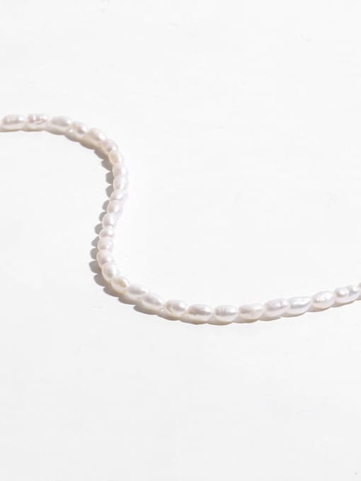 TINGS Brass Freshwater Pearl Moon Artisan Pandant Necklace 3