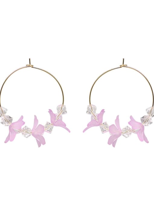 HYACINTH Copper Minimalist  Acrylic Flowers Stud Trend Korean Fashion Earring 0