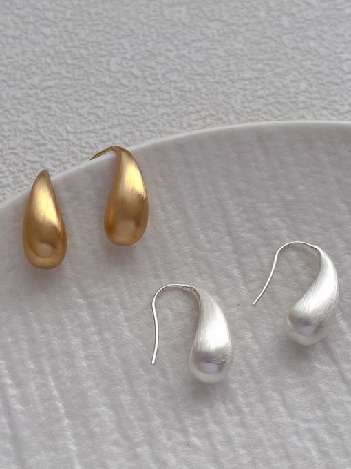 ZRUI Brass Water Drop Minimalist Hook Earring 0