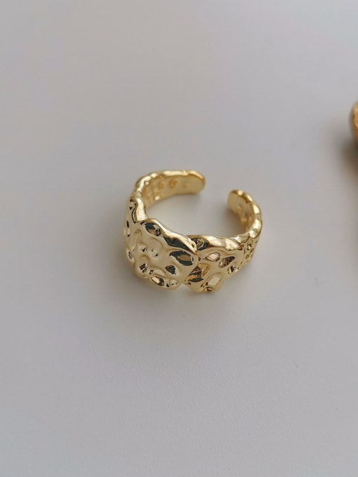 14K -gold Copper Geometric Trend Blank Fashion Ring