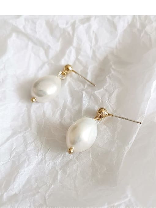 HYACINTH Copper Irregular freshwater pearls Drop Trend Korean Fashion Earring 4