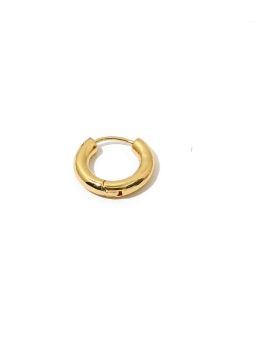 Golden Circle (sold separately) Brass Cubic Zirconia Geometric Minimalist Single Earring(Single -Only One)