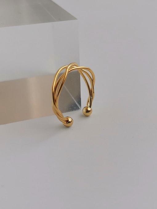HYACINTH Copper Geometric Minimalist Stackable Fashion Ring 0